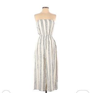 White and blue jumpsuit